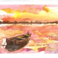 aquarelle-@celine creze-007-barque-coucher de soleil-1200px-web-R